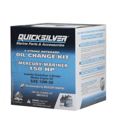 Kit Cambio de Aceite 150 HP 10W30 Mercury Quicksilver 8M0107513